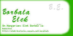 borbala elek business card